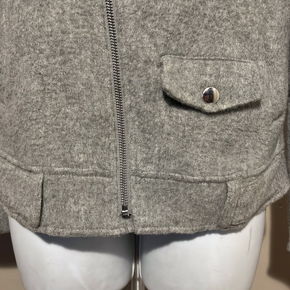 THEORY TRALSMIN DF NEW DIVIDE Gray Wool/Cashmere Moto Jacket S/ Read description - Picture 7 of 16
